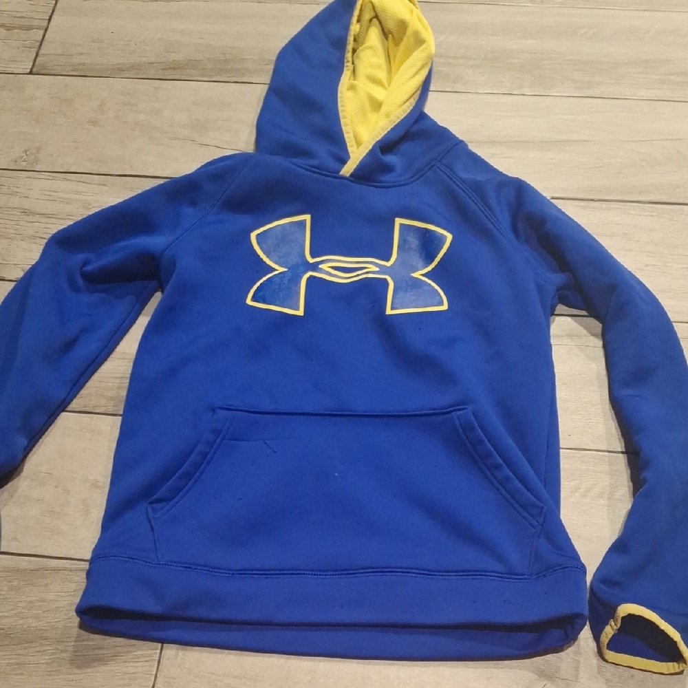 🍁Under Armour Kids Royal Blue Hoodie with Yellow Accents💐